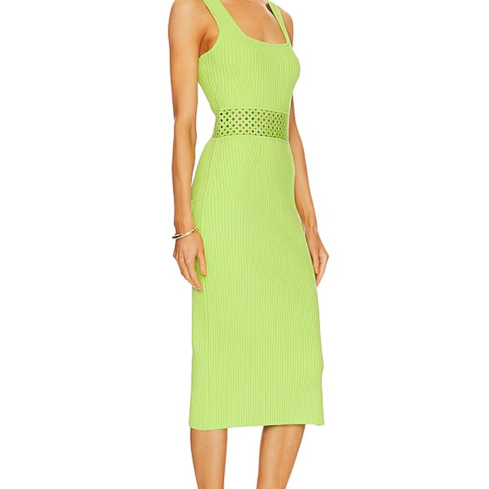 Jonathan Simkhai Loren Crochet Rings Midi Dress - Picture 2 of 2
